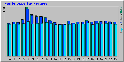 Hourly usage for May 2019